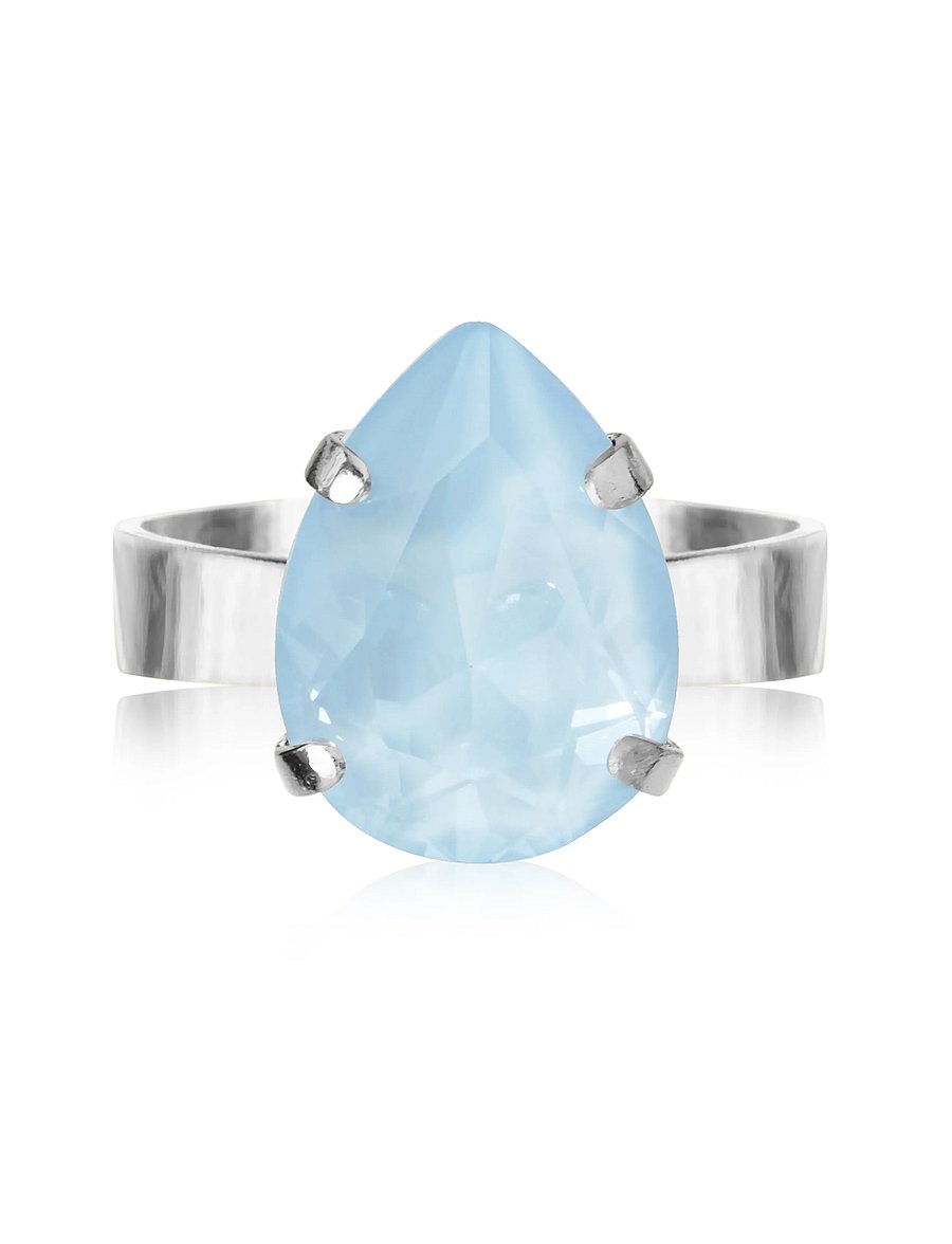 Caroline Svedbom - MINI DROP RING RHODIUM - ringe - sky ignite - 1