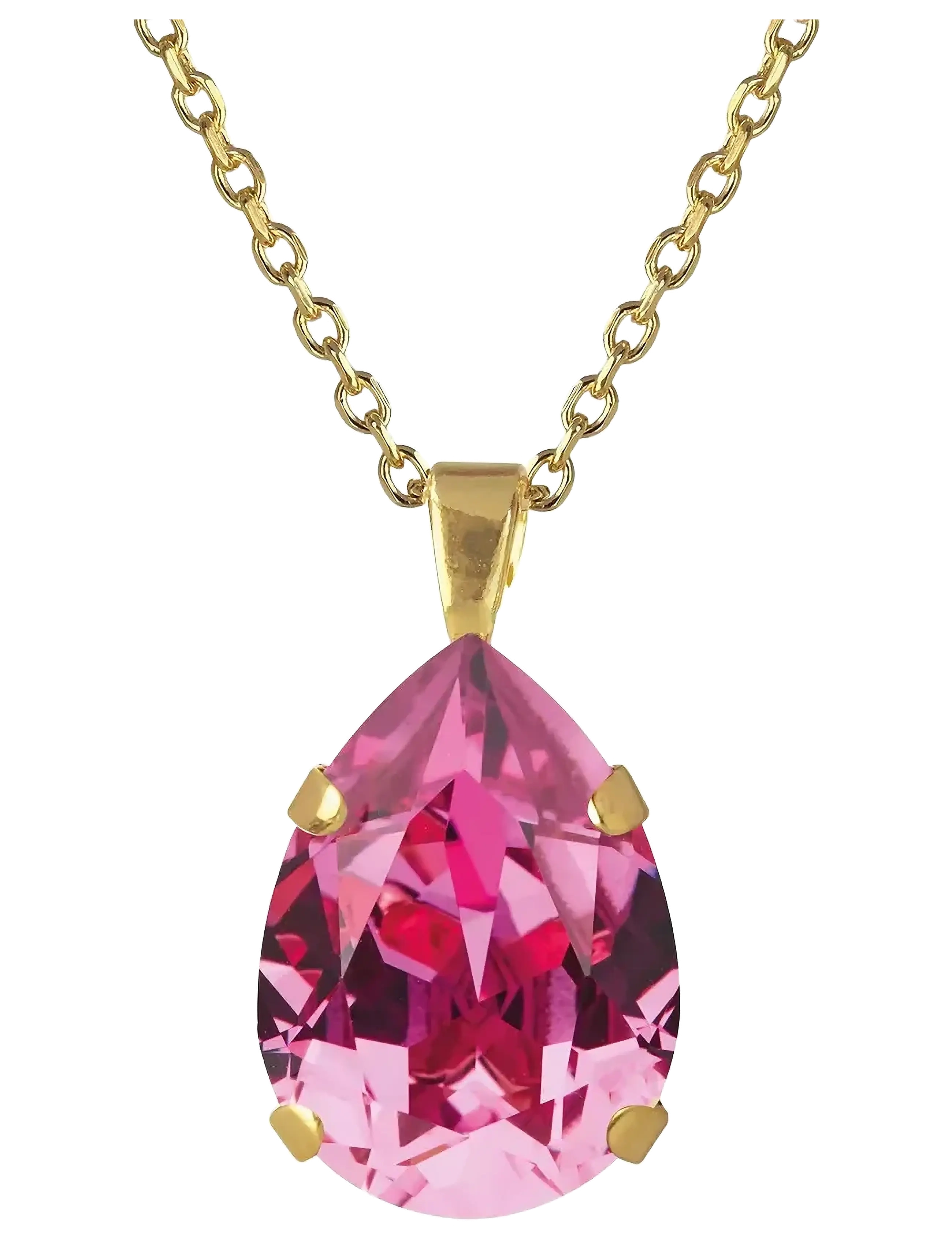 MINI DROP NECKLACE GOLD - DARK ROSE