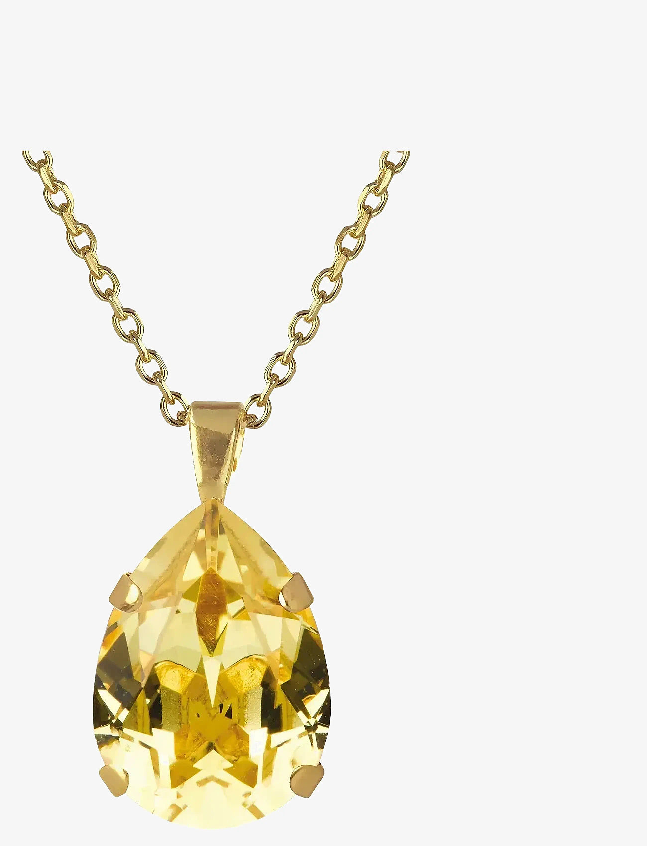 Caroline Svedbom - MINI DROP NECKLACE GOLD - halskæder med vedhæng - dark jonquil - 1