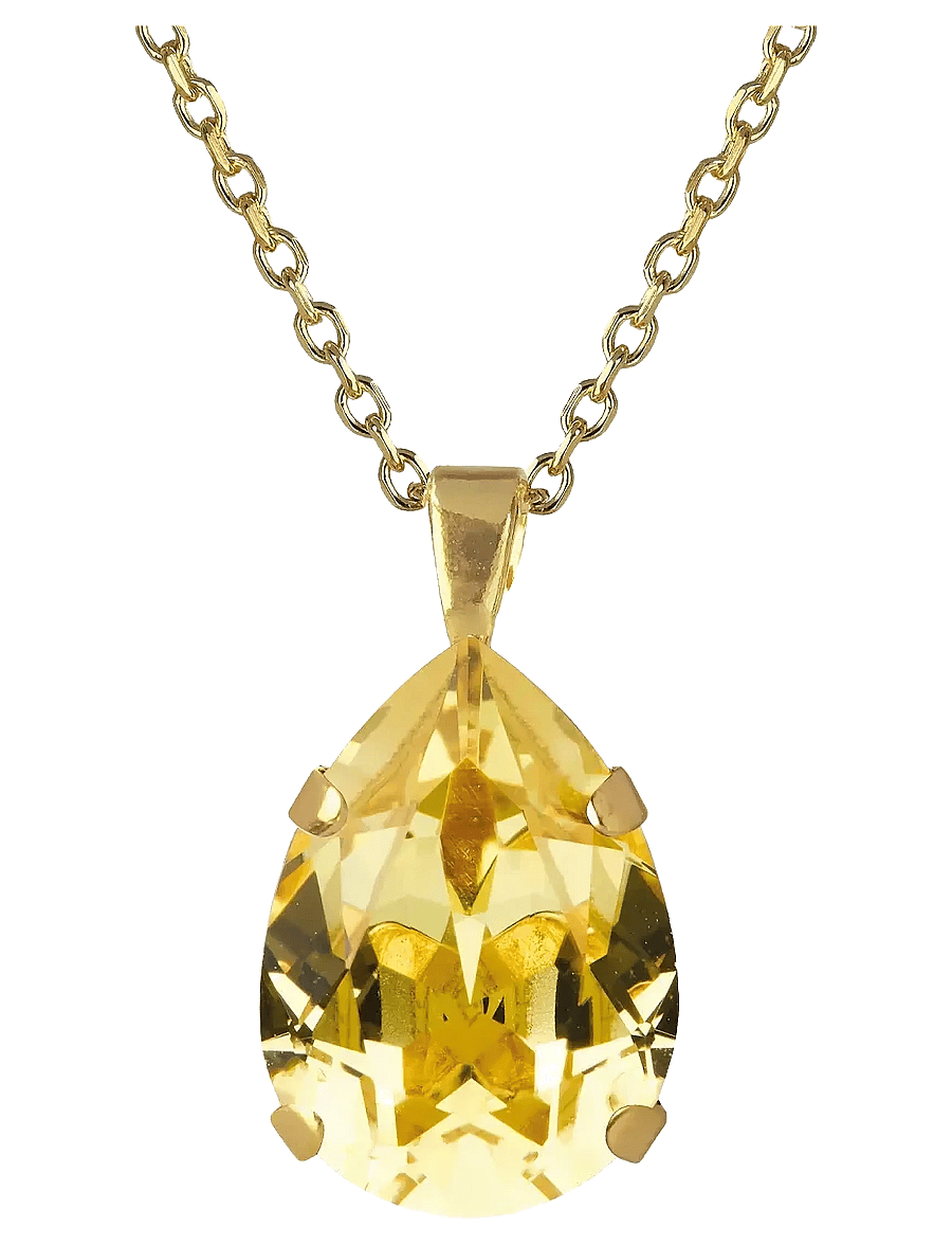 Caroline Svedbom - MINI DROP NECKLACE GOLD - halsband med hänge - dark jonquil - 1