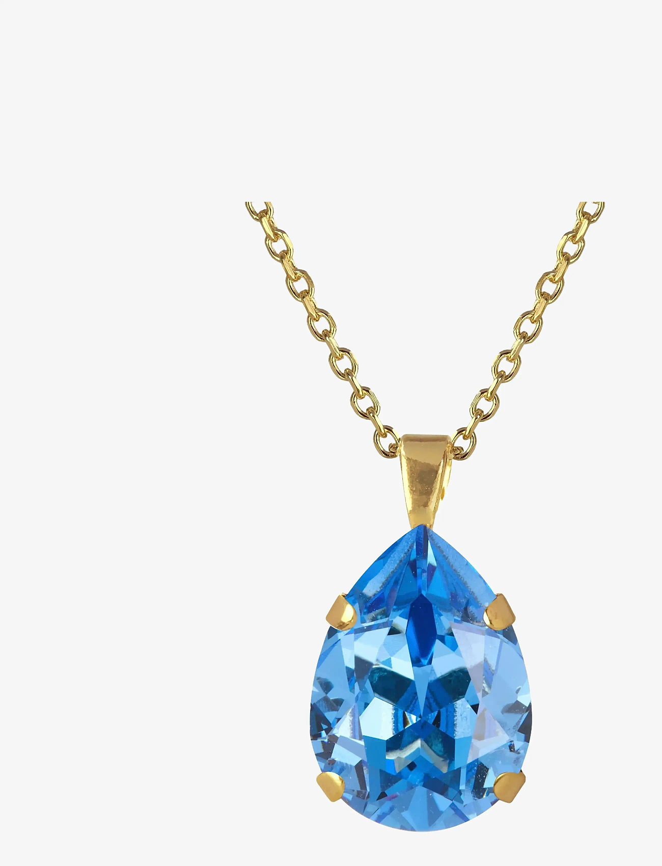Caroline Svedbom - MINI DROP NECKLACE GOLD - kedjehalsband - recreated iceblue - 1