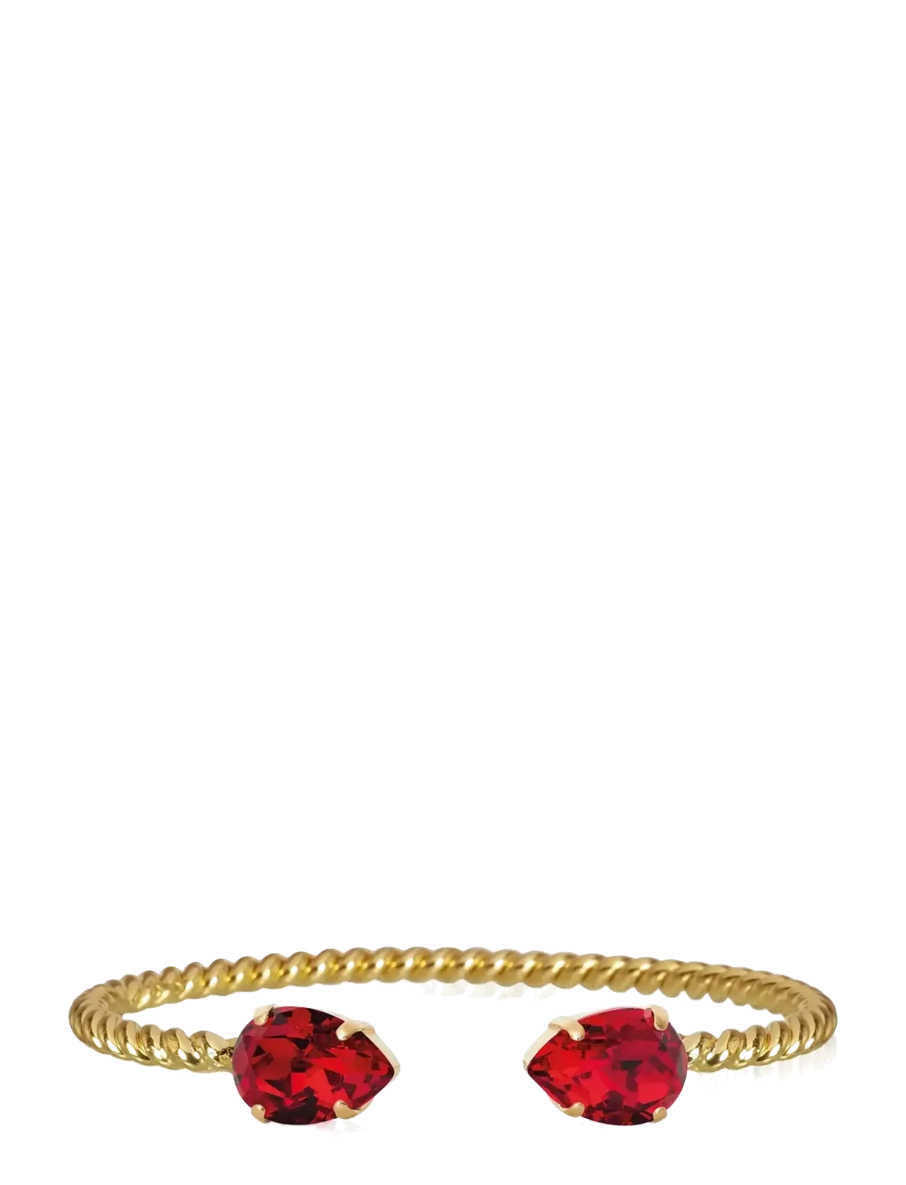 Caroline Svedbom MINI DROP BRACELET GOLD - Festtøj - LIGHT SIAM / red