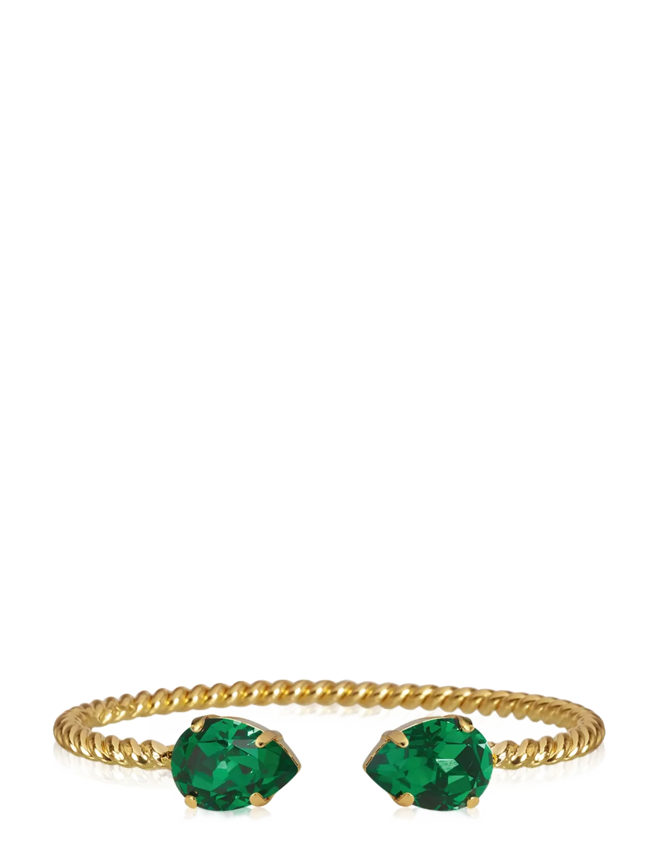 Caroline Svedbom MINI DROP BRACELET GOLD - Armbånd - MAJESTIC GREEN / green