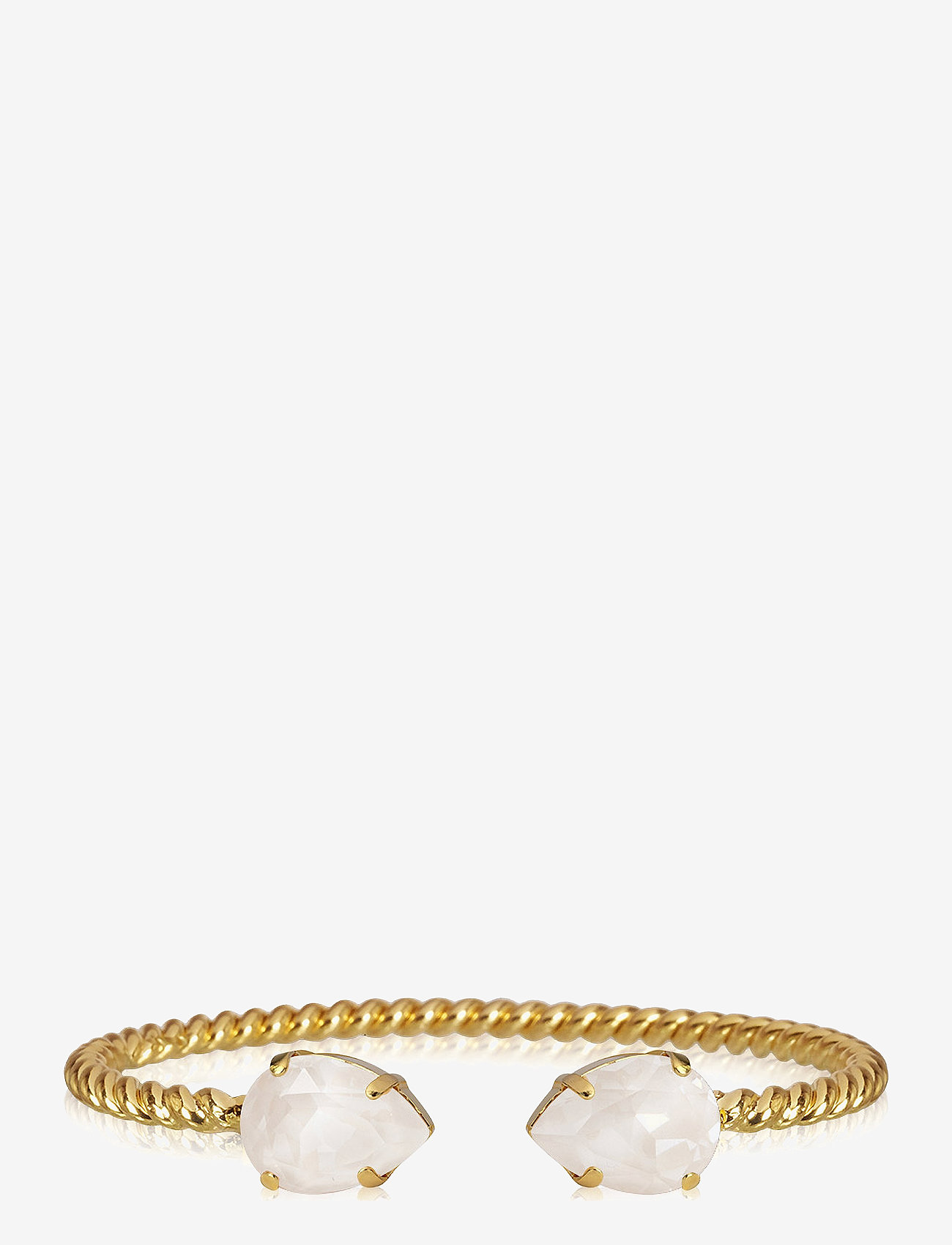 Caroline Svedbom - MINI DROP BRACELET GOLD - armband - electric white - 0