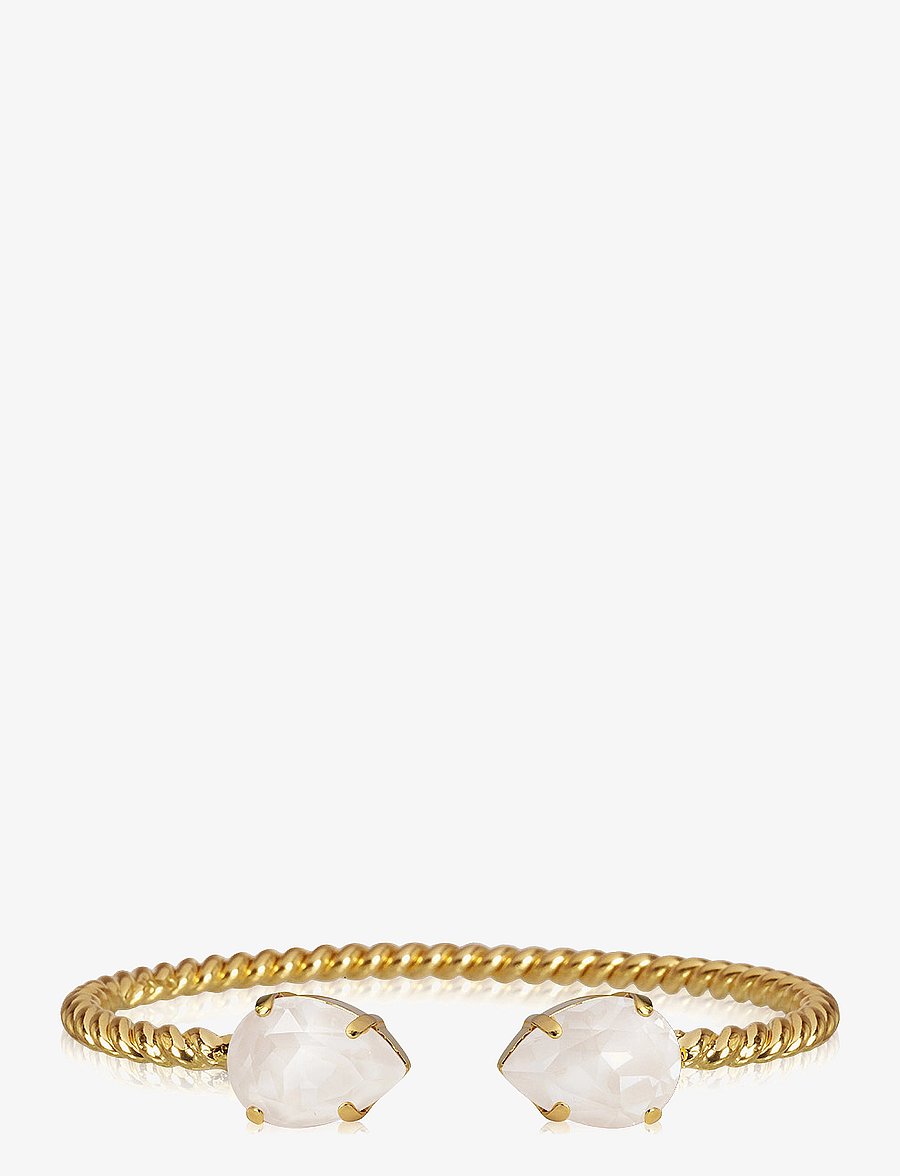 Caroline Svedbom - MINI DROP BRACELET GOLD - käevõrud - electric white - 0