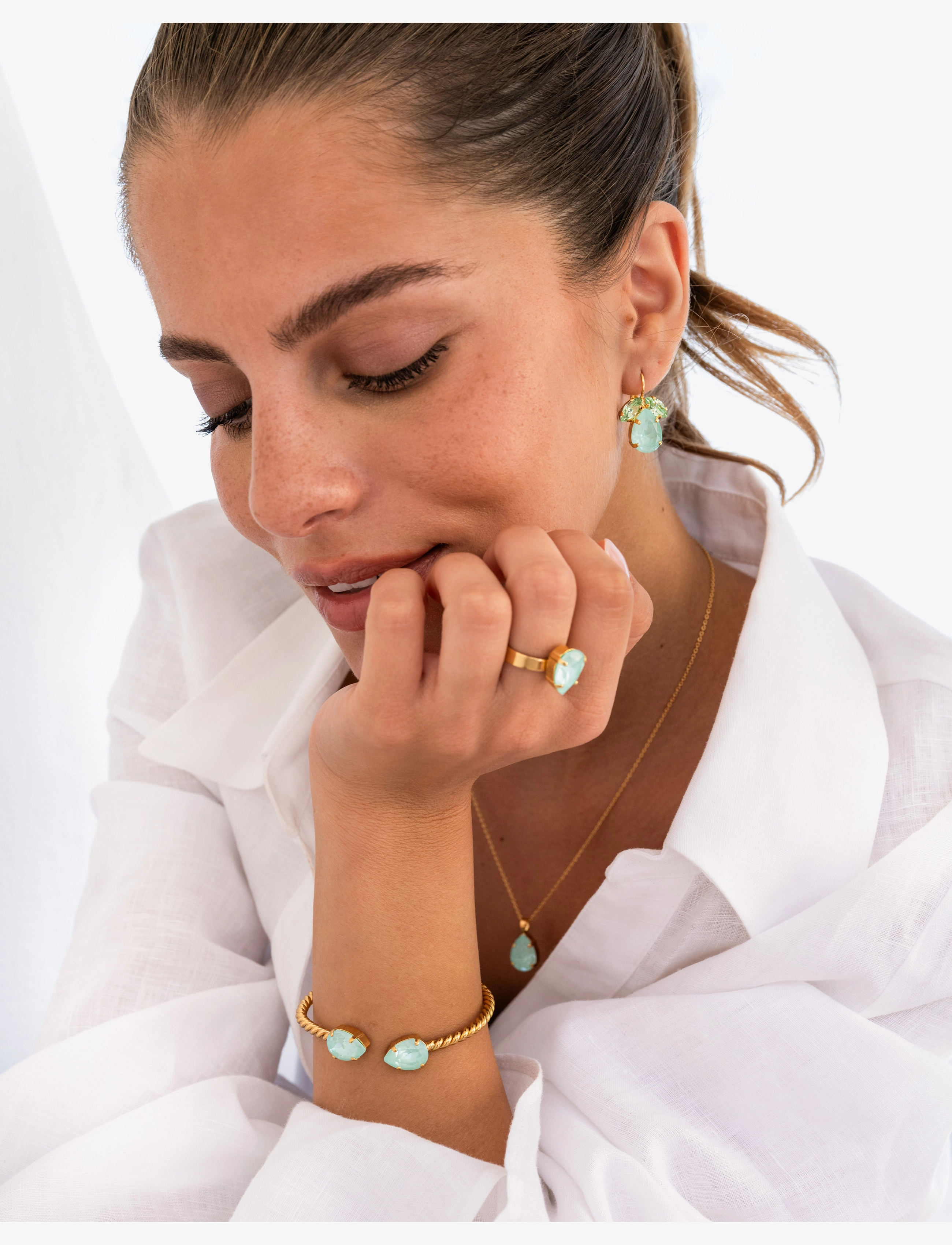 Caroline Svedbom Mini Drop Bracelet, One Size, Blue, Armbånd > Armringe, Dame