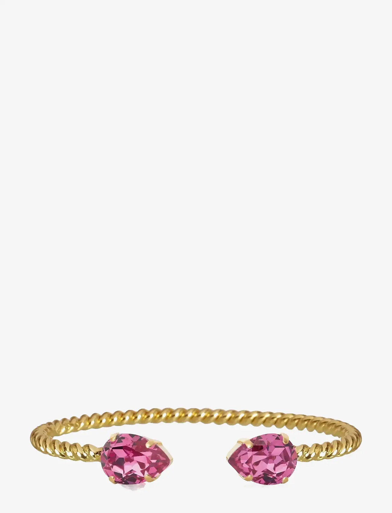 Caroline Svedbom - MINI DROP BRACELET GOLD - dark rose - 1