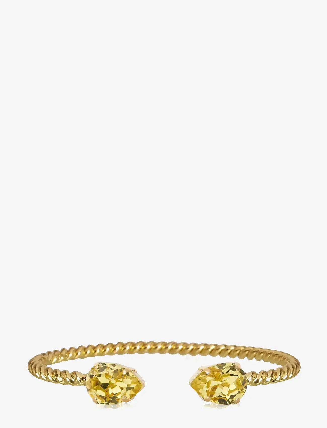 Caroline Svedbom - MINI DROP BRACELET GOLD - käevõrud - dark jonquil - 1