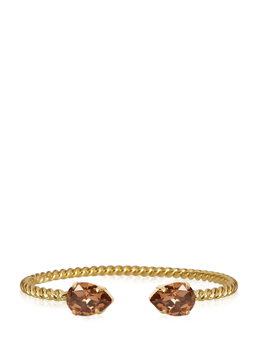 Caroline Svedbom - MINI DROP BRACELET GOLD - armringe - rec light smoked topaz - 1