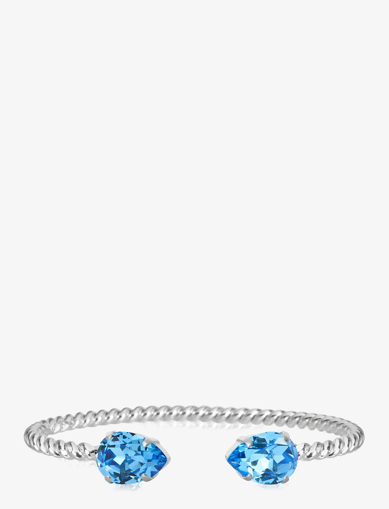Caroline Svedbom - MINI DROP BRACELET RHODIUM - recreated iceblue - 0
