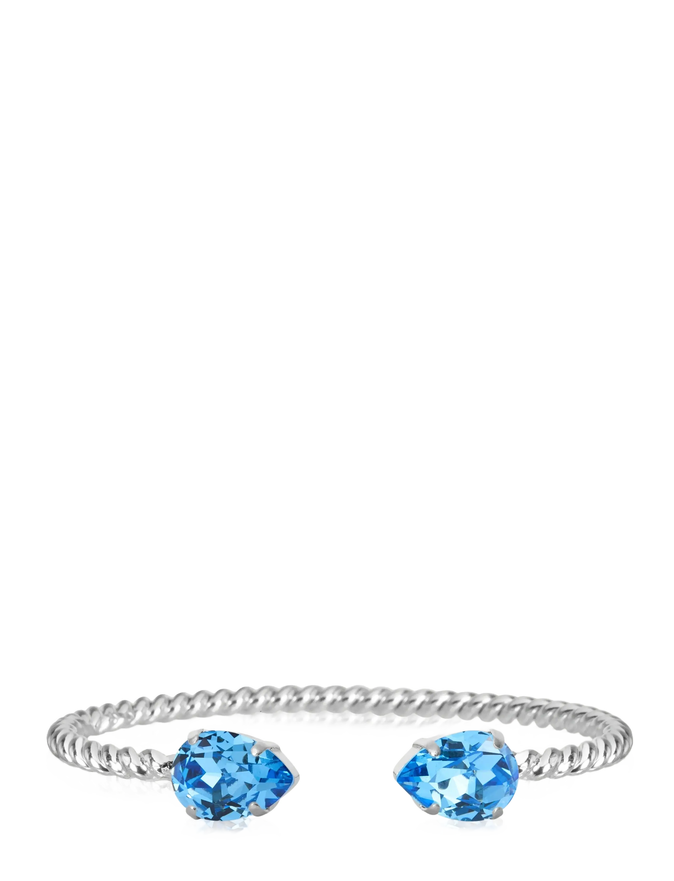 Caroline Svedbom MINI DROP BRACELET RHODIUM - Bangles - RECREATED ICEBLUE / silver