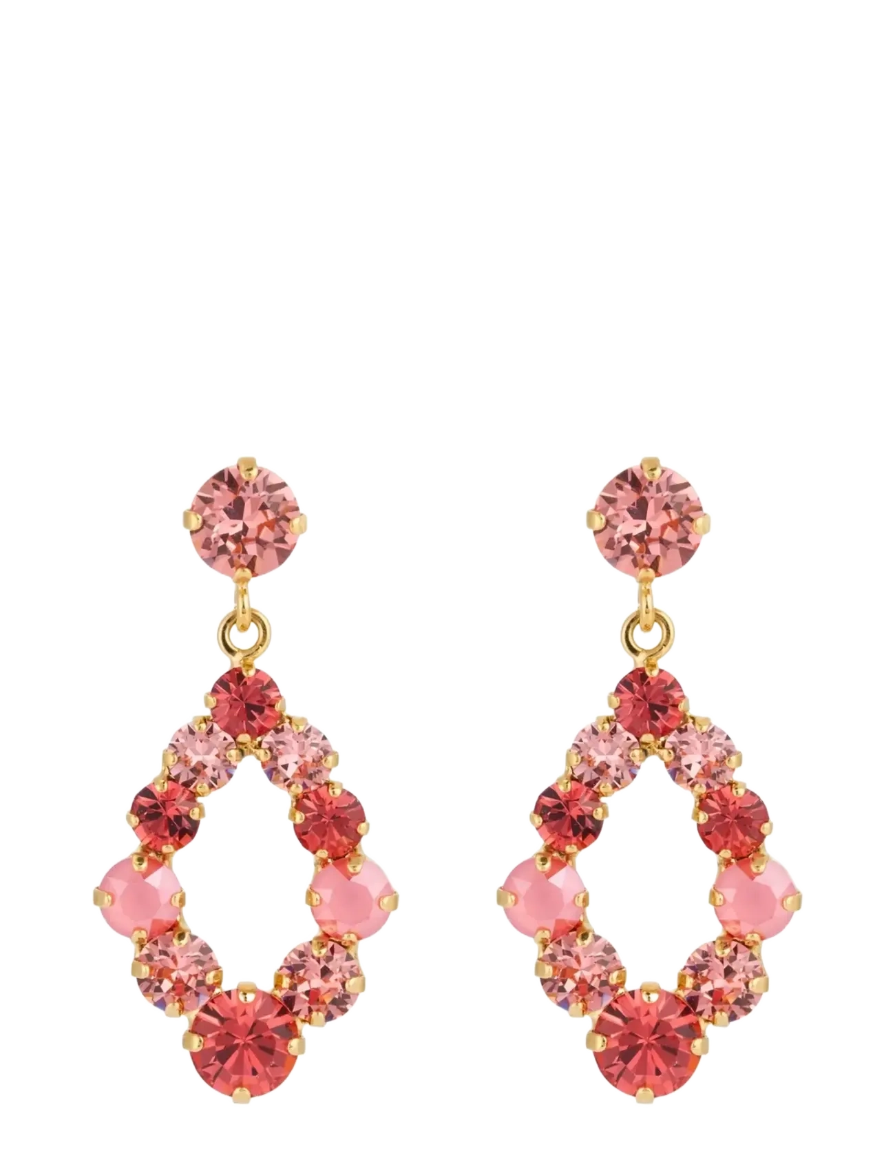 Caroline Svedbom MINI DELIA EARRINGSGOLD - Nyheter - LIGHT CORAL COMBO / pink/rose