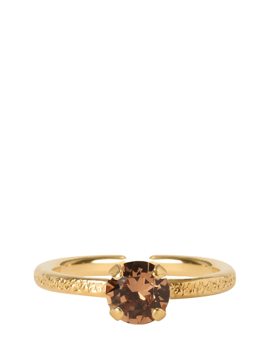 Caroline Svedbom - NATTI RING GOLD - ringe - rec light smoked topaz - 1