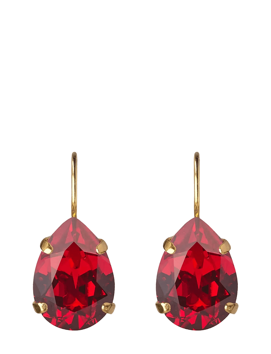 Caroline Svedbom - MINI DROP CLASP EARRINGS GOLD - Øreringe med vedhæng - scarlet - 0