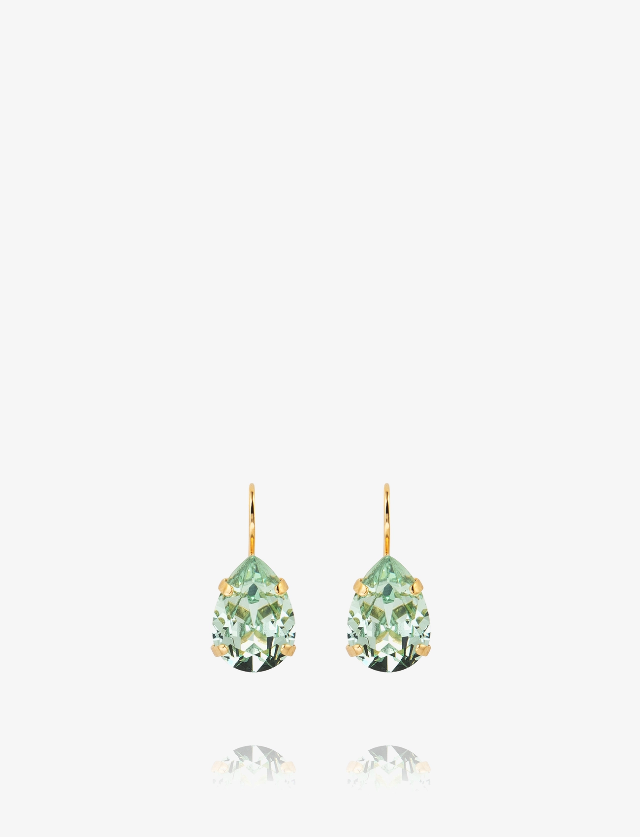 Caroline Svedbom Mini Drop Clasp Earrings Gold, One Size, Green, Øreringe > Øreringe Med Vedhæng, Dame