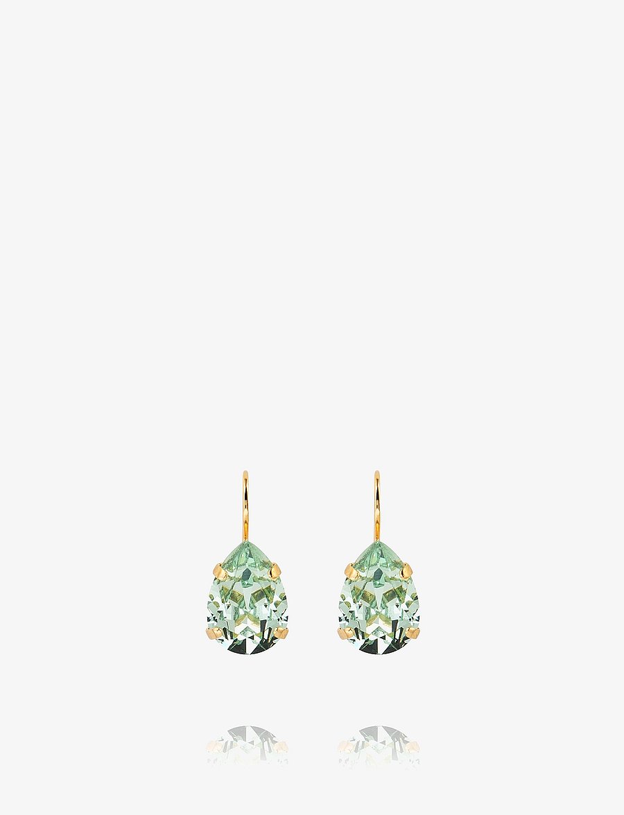 Caroline Svedbom - MINI DROP CLASP EARRINGS GOLD - roikkuvat korvakorut - chrysolite - 0