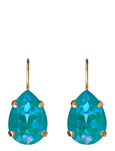 Caroline Svedbom MINI DROP CLASP EARRINGS GOLD - Hängande örhängen - LAGUNA DELITE / blue