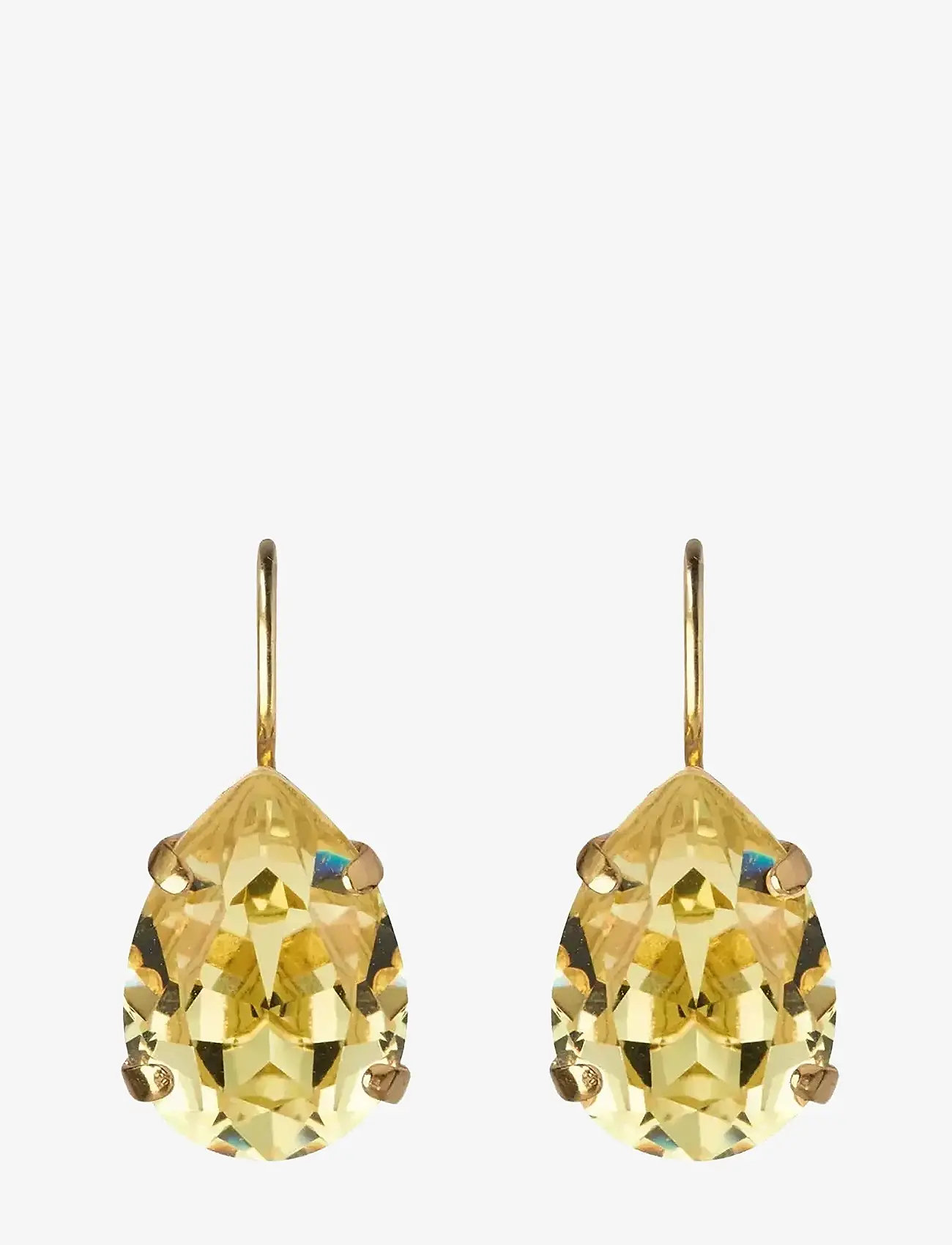 Caroline Svedbom - MINI DROP CLASP EARRINGS GOLD - pendant earrings - dark jonquil - 1