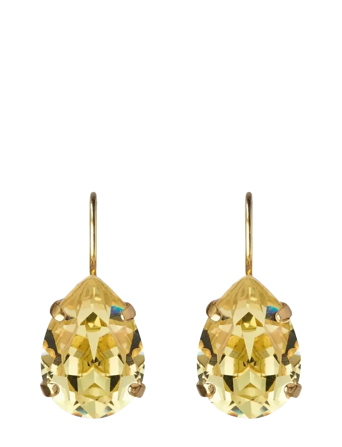 Caroline Svedbom MINI DROP CLASP EARRINGS GOLD - Smykker - DARK JONQUIL / gold