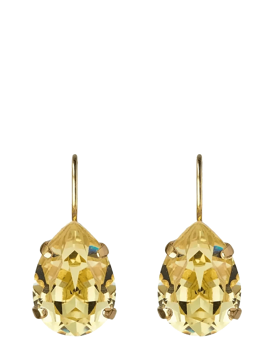 Caroline Svedbom - MINI DROP CLASP EARRINGS GOLD - auskari ar kulonu - dark jonquil - 1