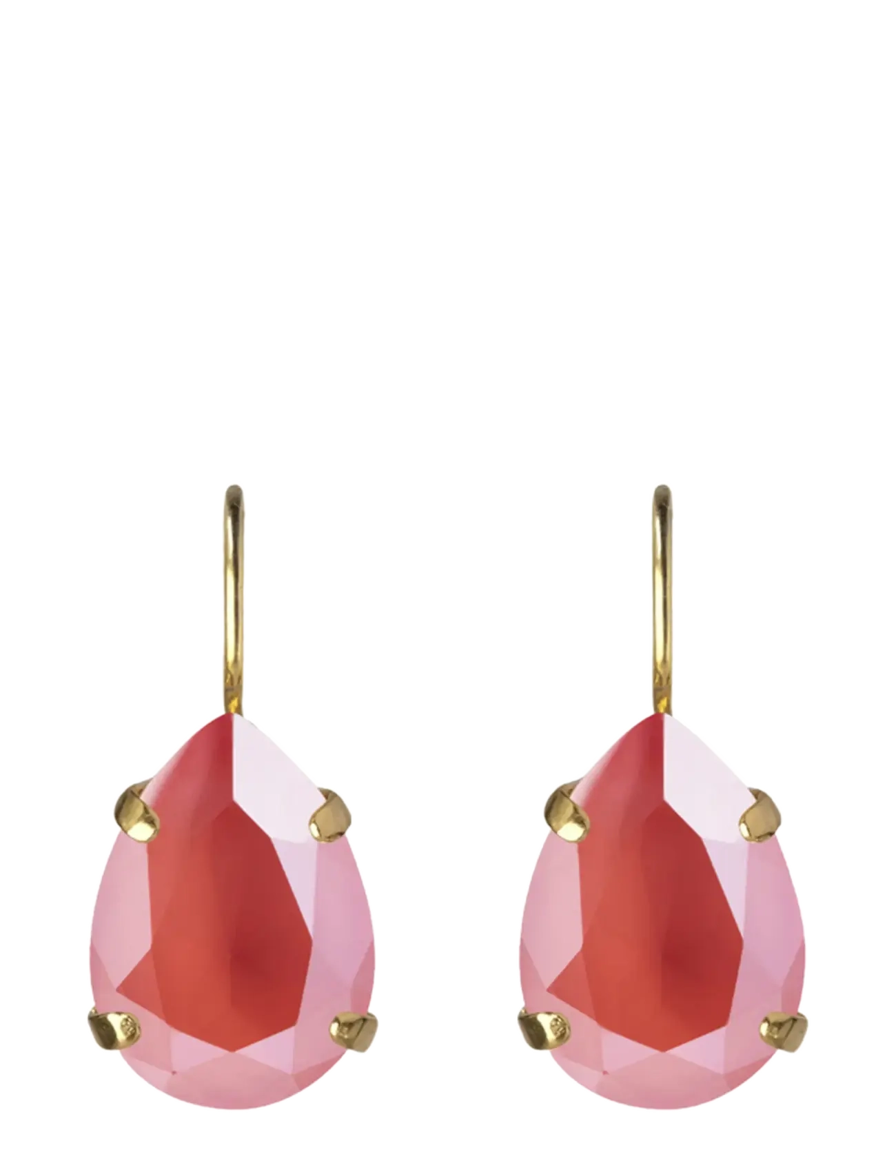 Caroline Svedbom MINI DROP CLASP EARRINGS GOLD - Basics - LIGHT CORAL / pink/rose