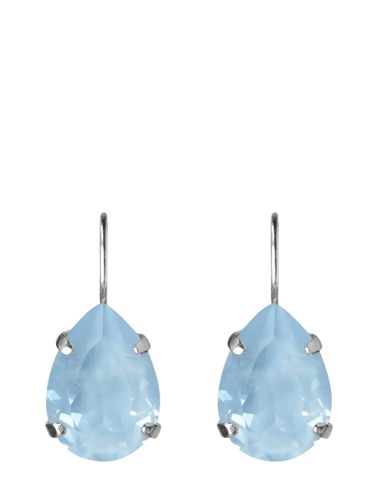 Caroline Svedbom Mini Drop Clasp Earrings Rhodium, One Size, Blue, Øreringe > Øreringe Med Vedhæng, Dame
