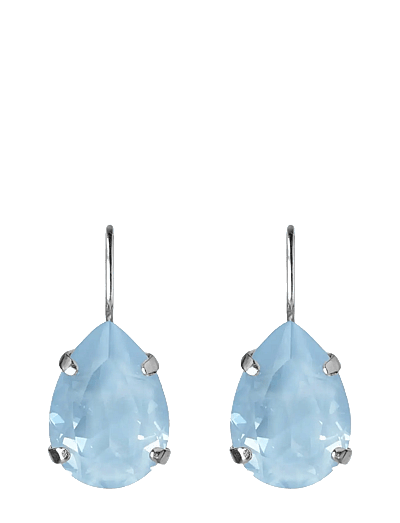 Caroline Svedbom MINI DROP CLASP EARRINGS RHODIUM - Hängande örhängen - SKY IGNITE / blue
