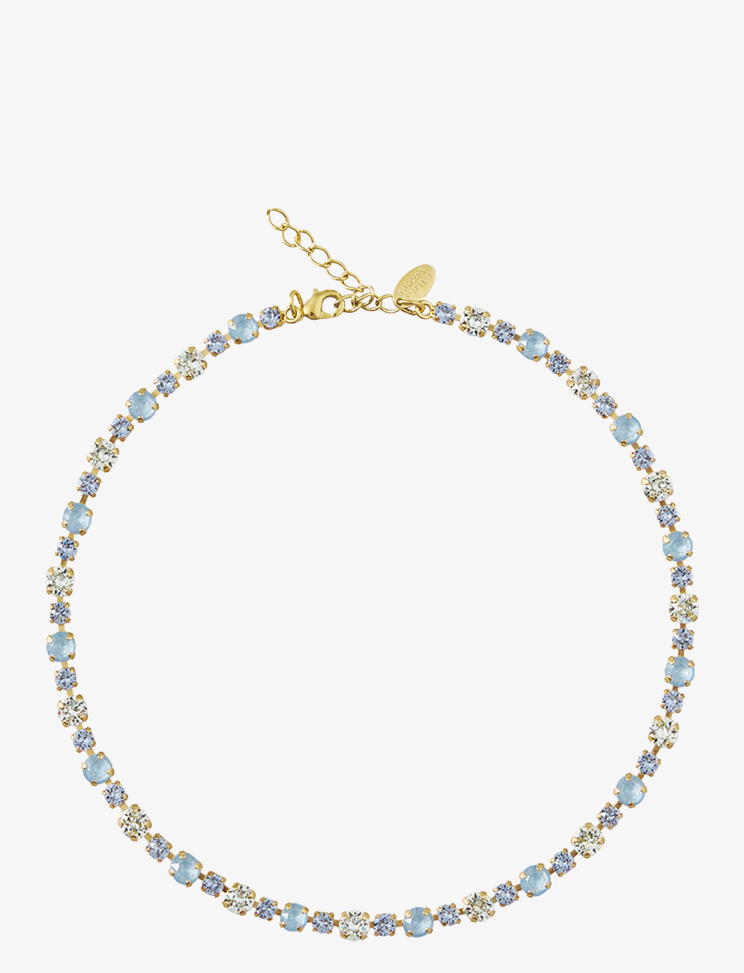 Caroline Svedbom - CALANTHE NECKLACE GOLD - kaelaketid - sky combo - 1