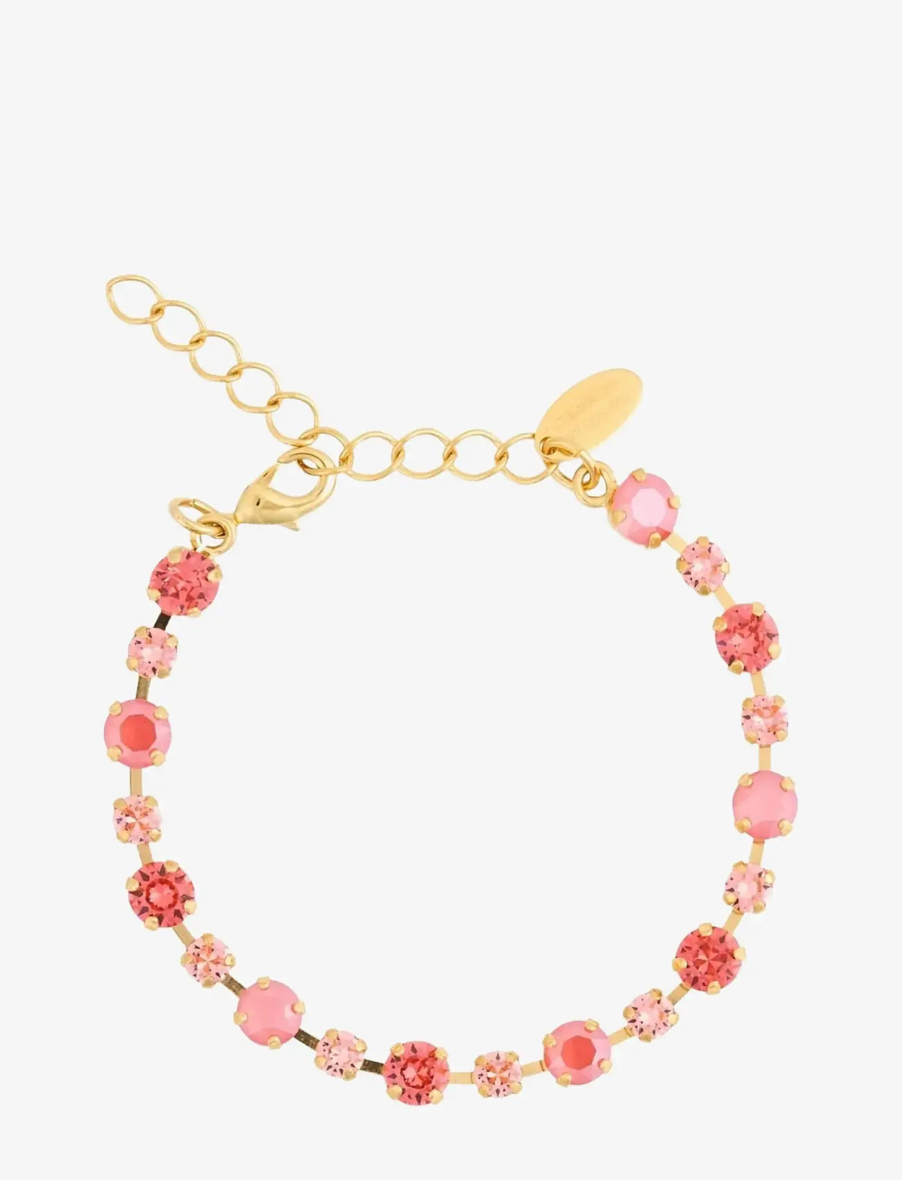 Caroline Svedbom - CALANTHE BRACELET GOLD - kædearmbånd - light coral combo - 1