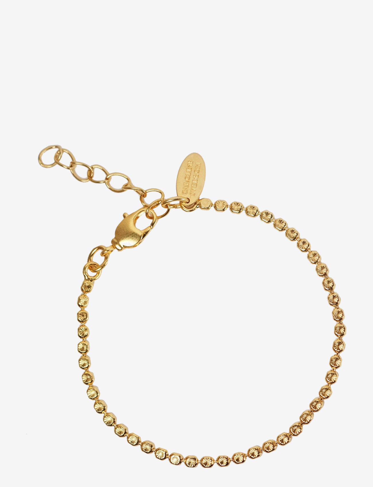 Caroline Svedbom - DIAMOND CHAIN BRACELET GOLD - kædearmbånd - goldmetal - 1
