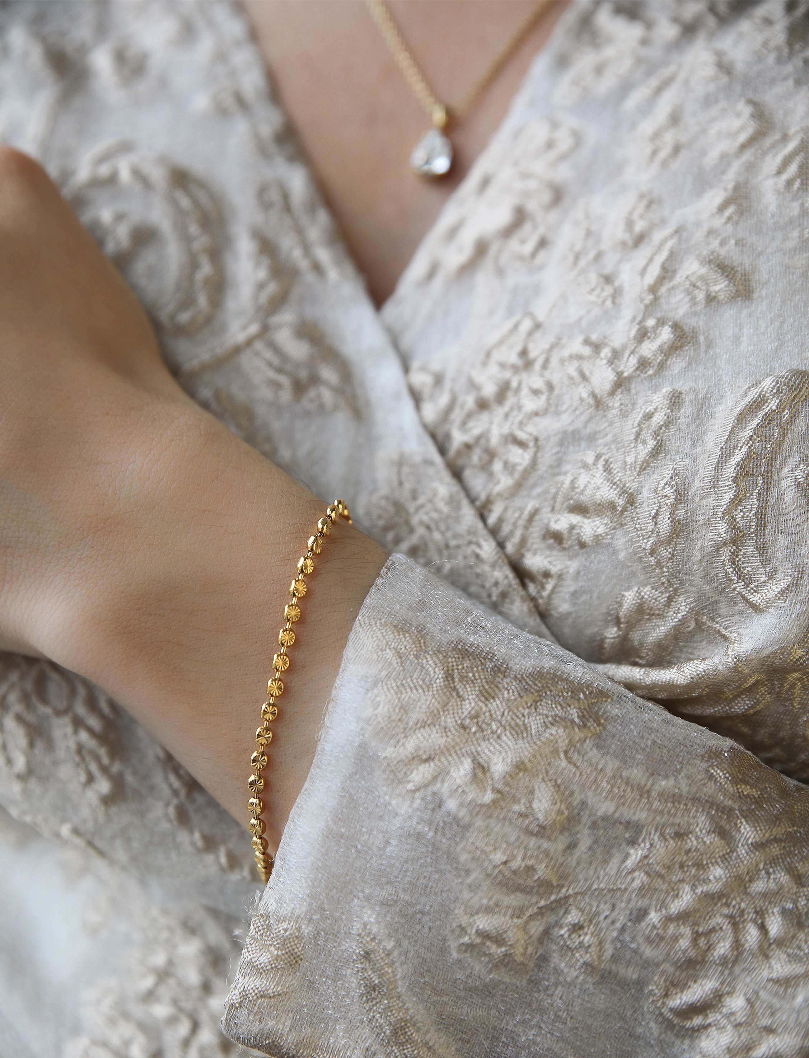 Caroline Svedbom Diamond Chain Bracelet Gold, Kvinder, Diamantkædearmbånd, Guld, Str: ONE SIZE