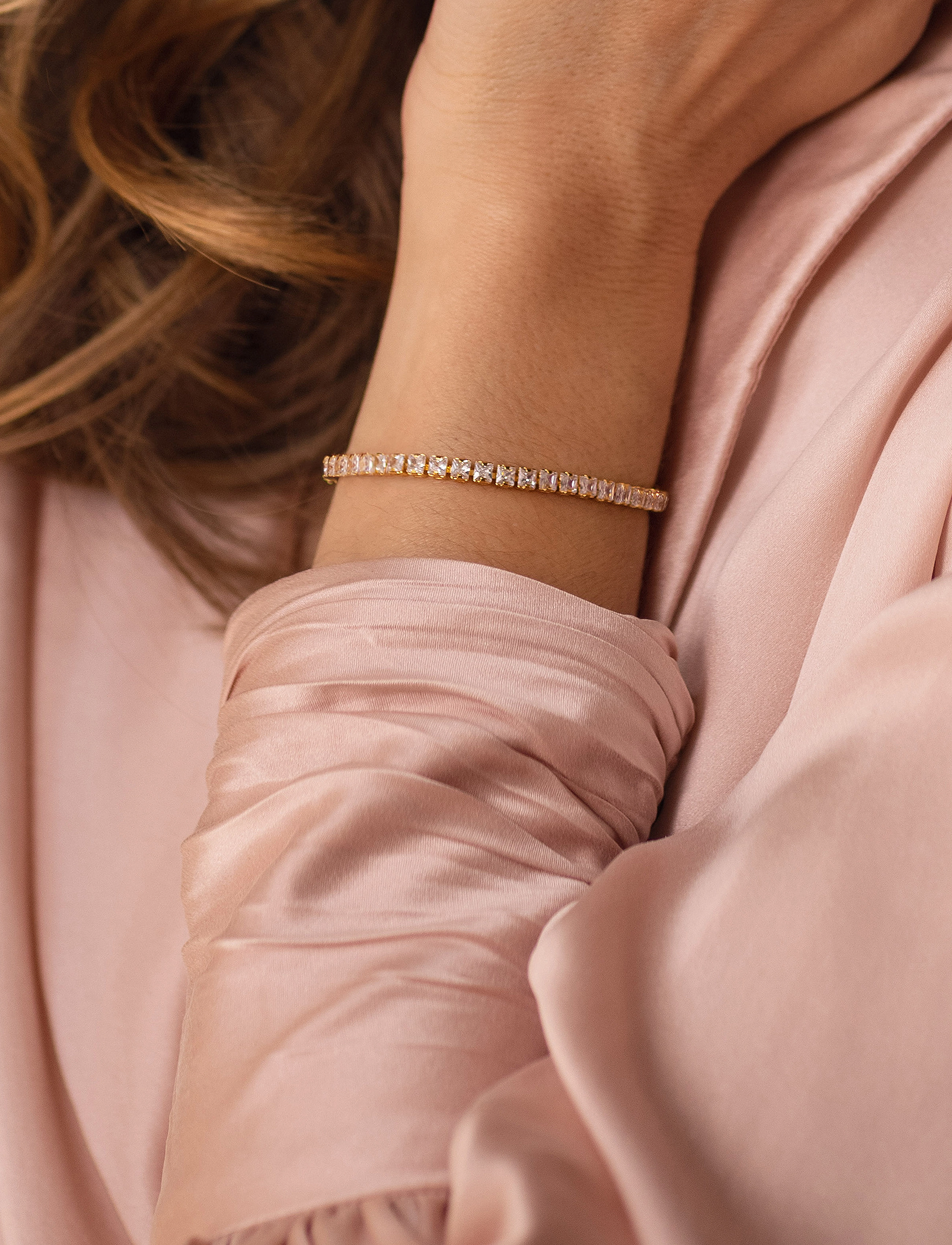 Caroline Svedbom Zara Bracelet Gold, Kvinder, Tennisarmbånd, Guld, Str: ONE SIZE
