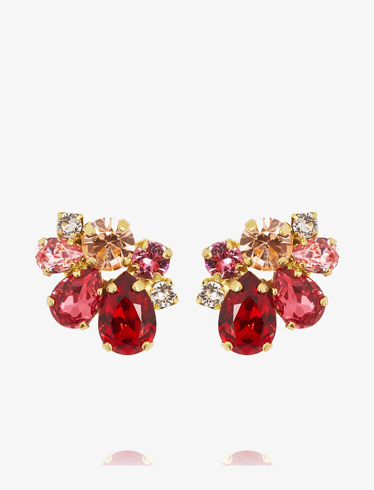 Caroline Svedbom KATIE EARRINGS GOLD - Accessoarer - SCARLET COMBO / gold