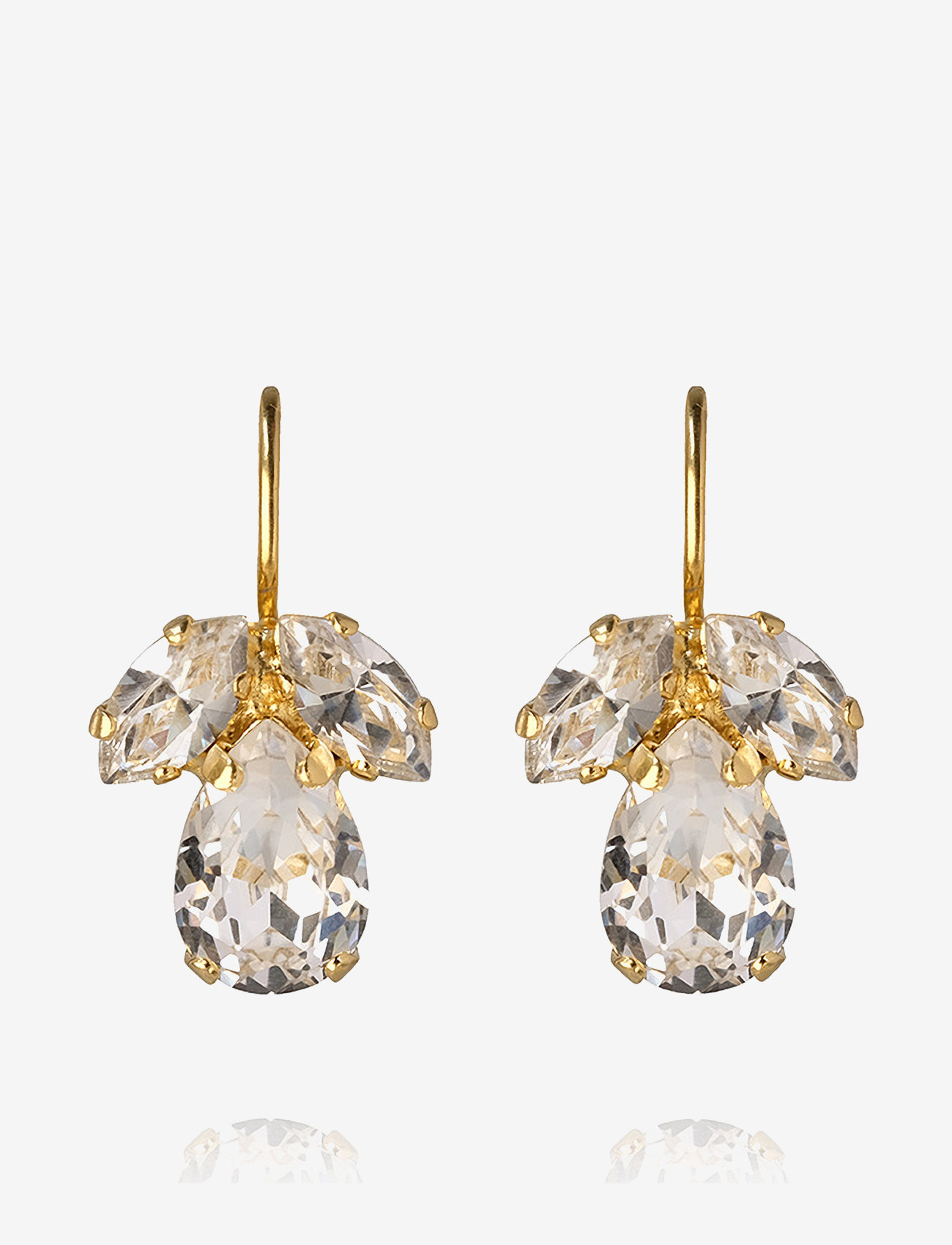 Caroline Svedbom - PETITE TIMO GOLD - Øreringe med vedhæng - crystal - 1