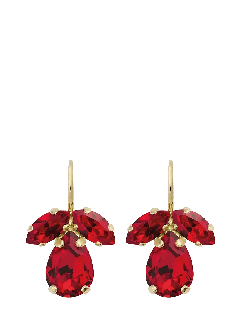 Caroline Svedbom - PETITE TIMO EARRINGSGOLD - hängande örhängen - light siam - 0