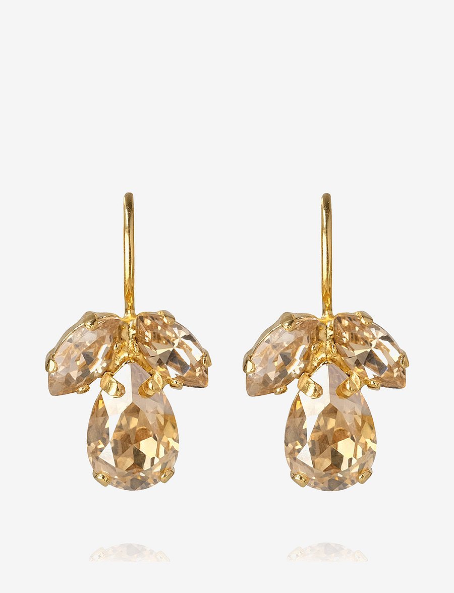 Caroline Svedbom - PETITE TIMO GOLD - Øreringe med vedhæng - golden shadow / silk - 1