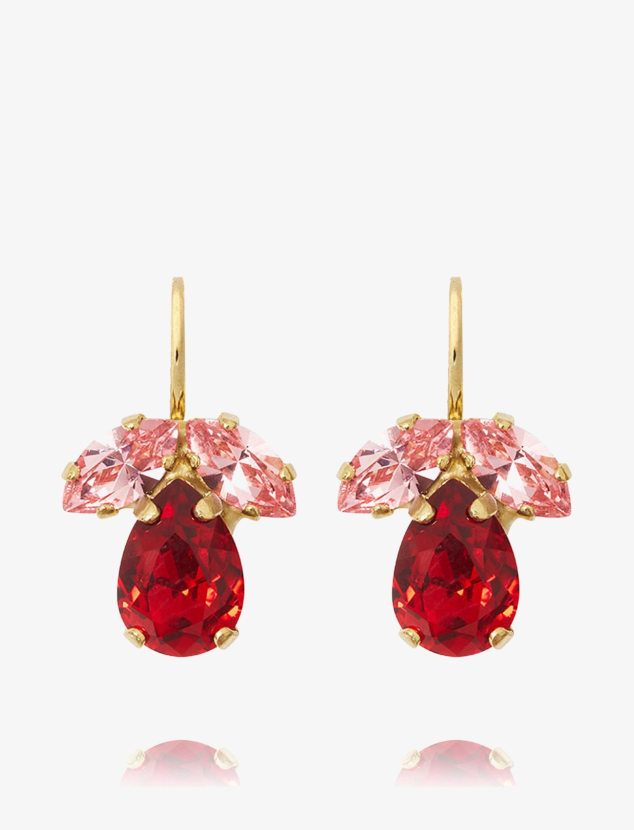 Caroline Svedbom Petite Timo Gold, One Size, Red, Smykker > Øreringe, Dame