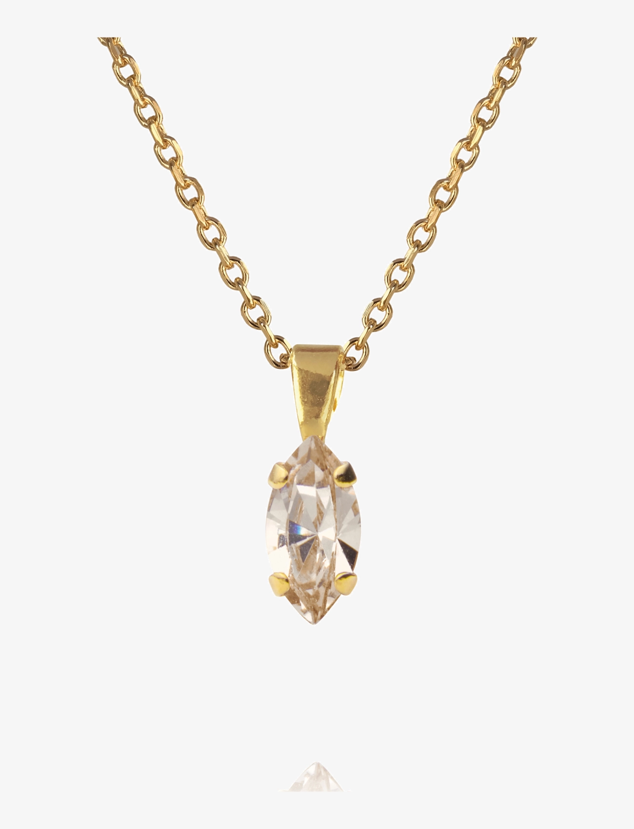 Caroline Svedbom Petite Navette Necklace, Kvinder, Marquise Vedhæng Halskæde, Guld, Str: ONE SIZE