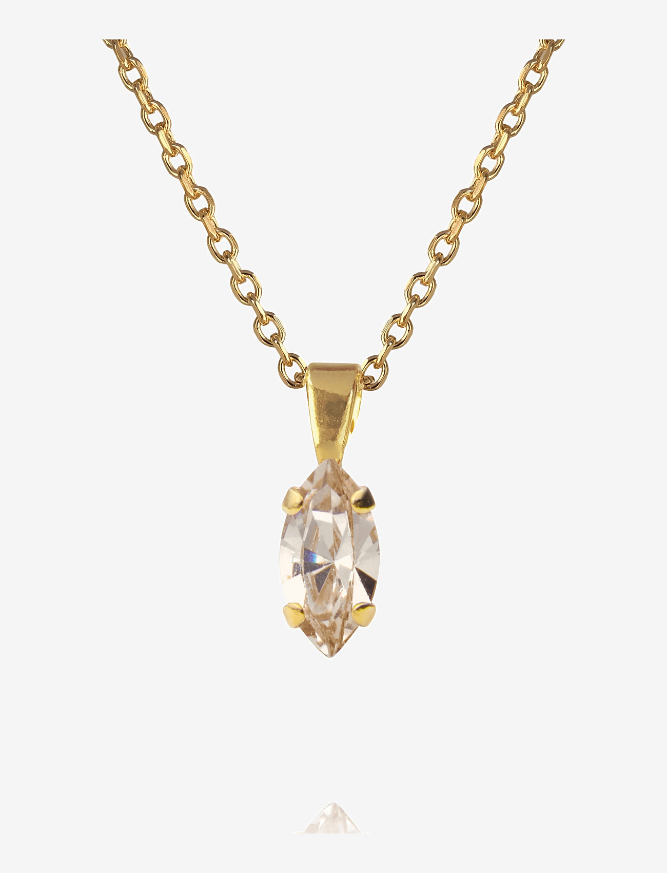 Caroline Svedbom - PETITE NAVETTE NECKLACE - kaklarotas ar kulonu - light silk - 0
