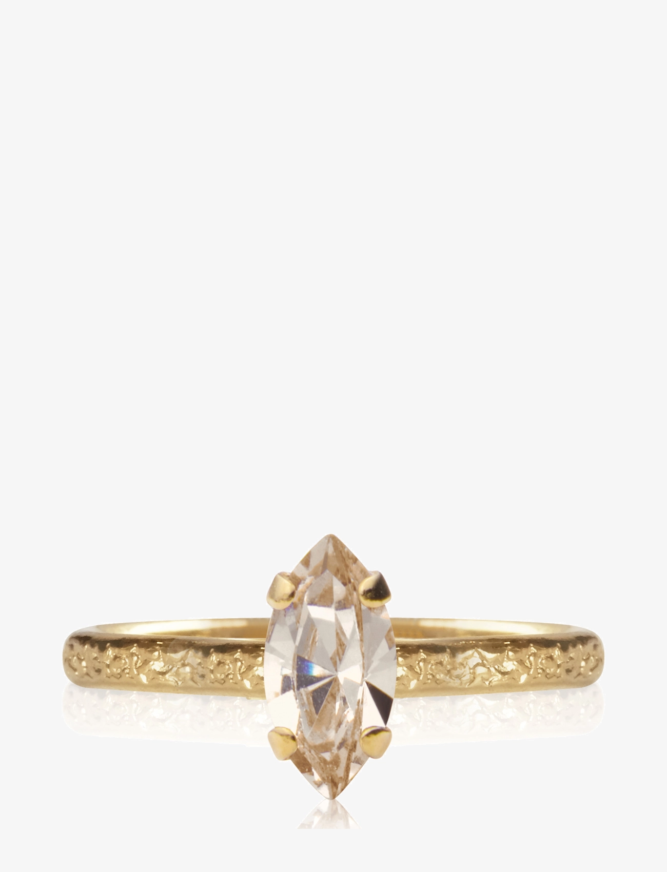 Caroline Svedbom PETITE NAVETTE RING - Jõulukingid - LIGHT SILK / gold
