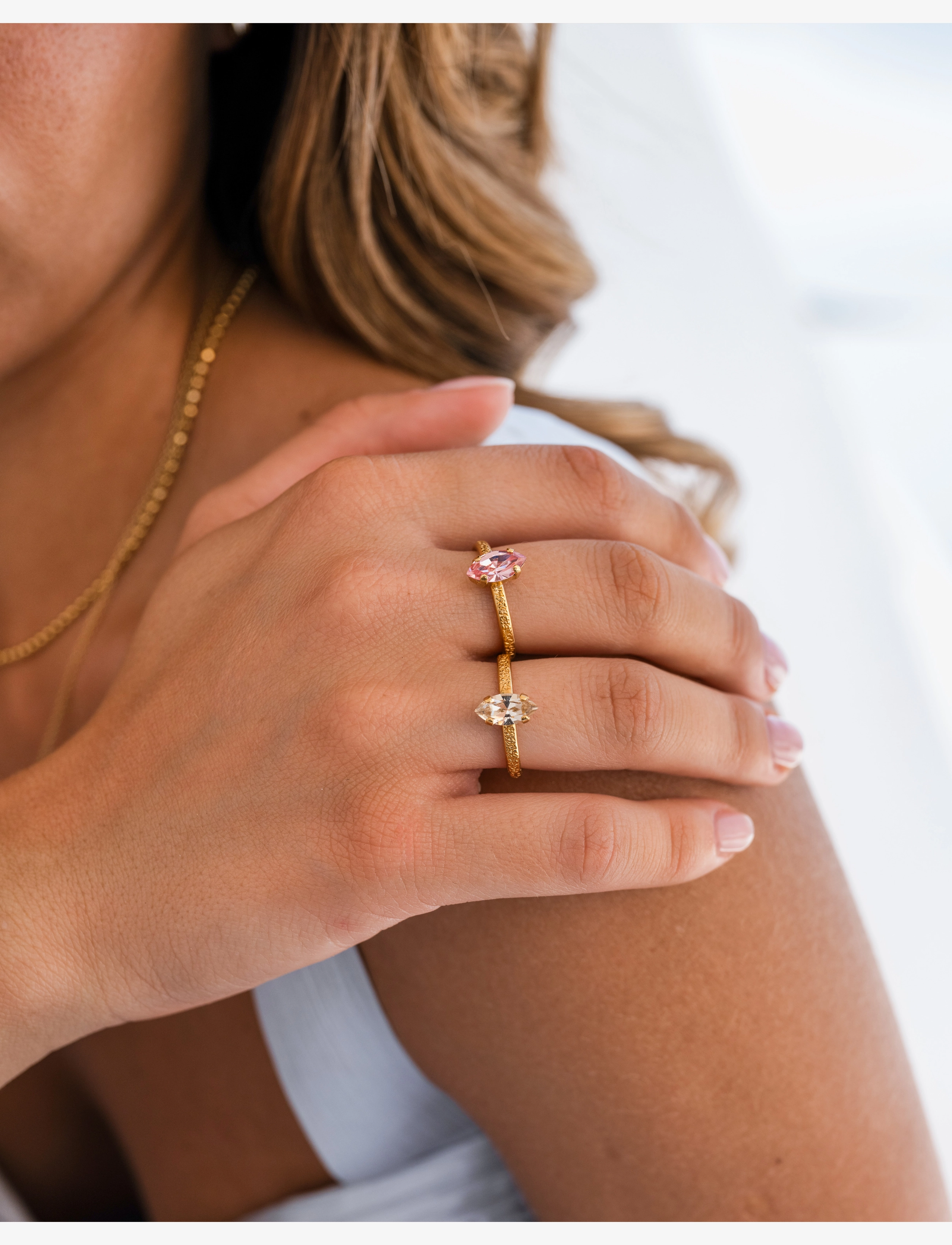 Caroline Svedbom Petite Navette Ring, One Size, Gold, Smykker > Ringe, Dame