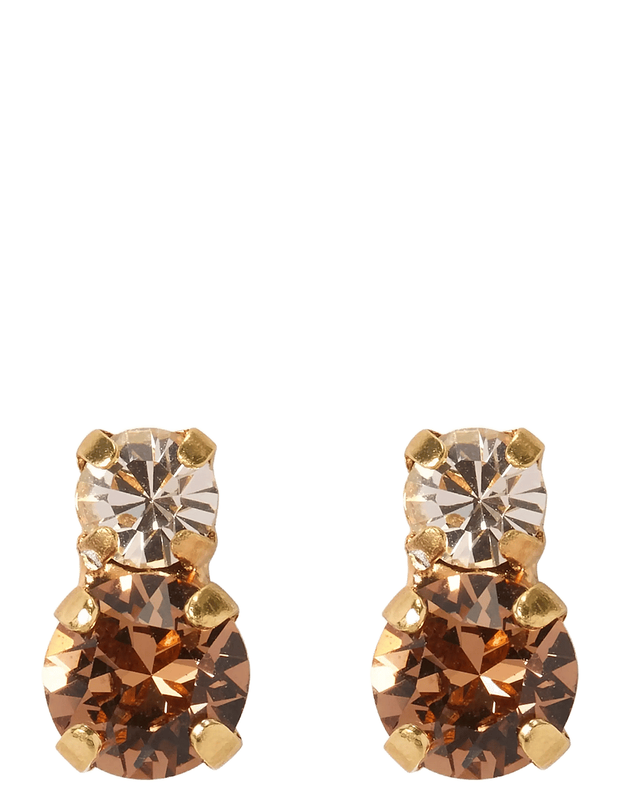 Caroline Svedbom - LEAH EARRINGS GOLD - Ørestikker - rec topaz combo - 1