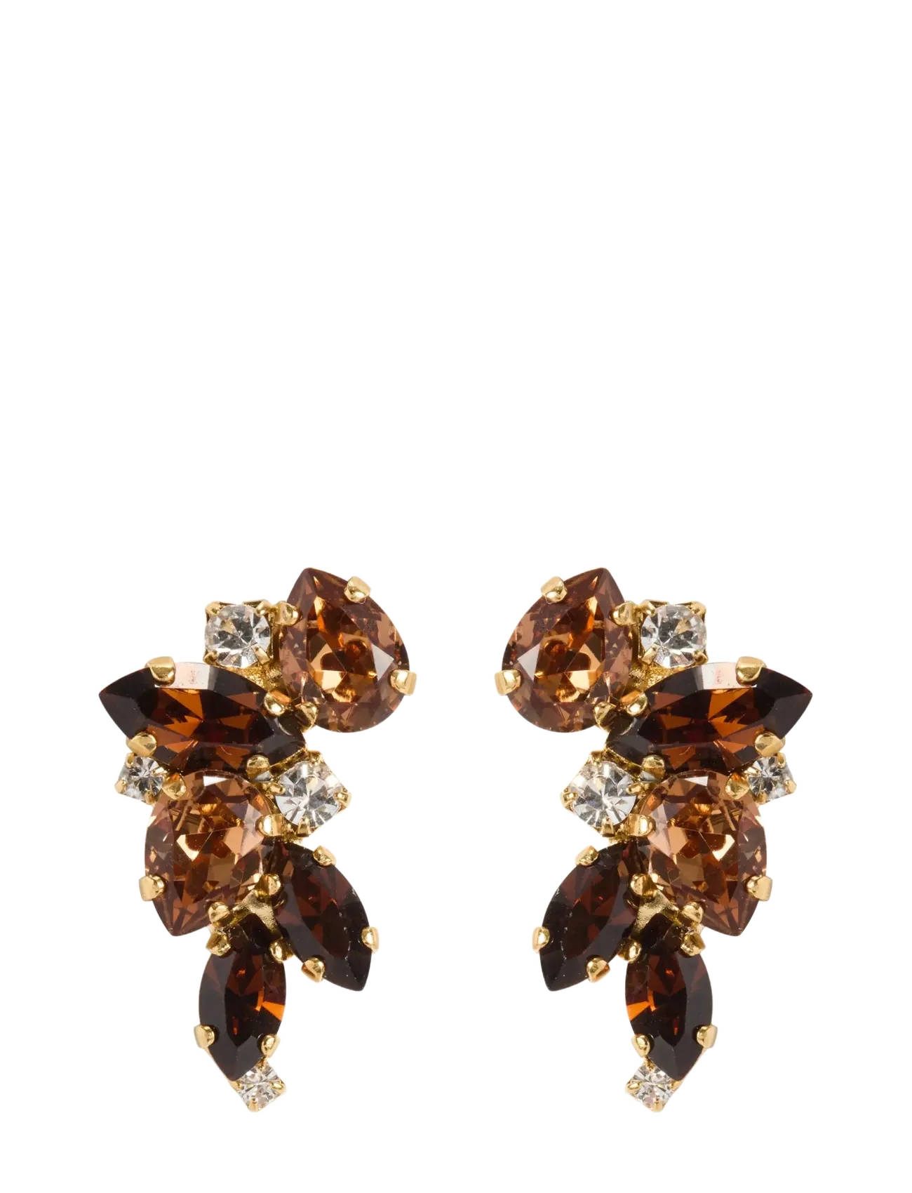 Caroline Svedbom DEMI EARRINGS GOLD - Særlige begivenheder - REC TOPAZ COMBO / brown