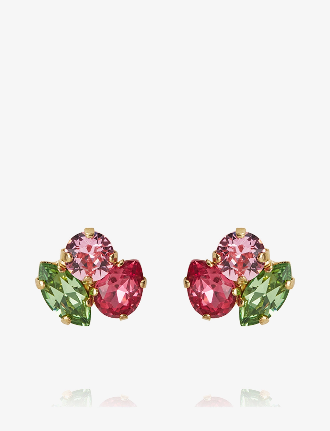 Caroline Svedbom Ana Earrings Gold, One Size, Red, Øreringe > Ørestikker, Dame