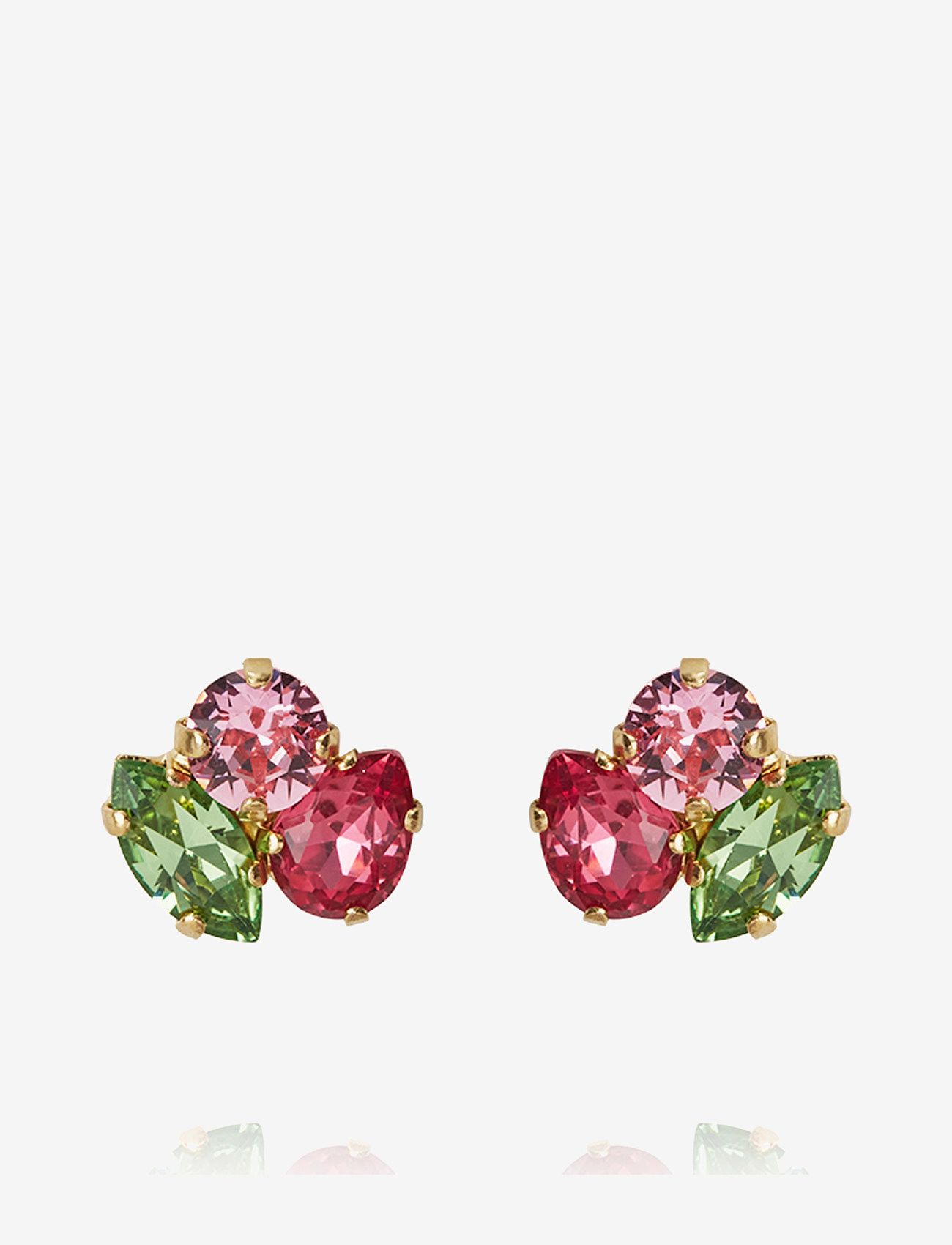 Caroline Svedbom - ANA EARRINGS GOLD - nappikorvakorut - tropicana combo - 0