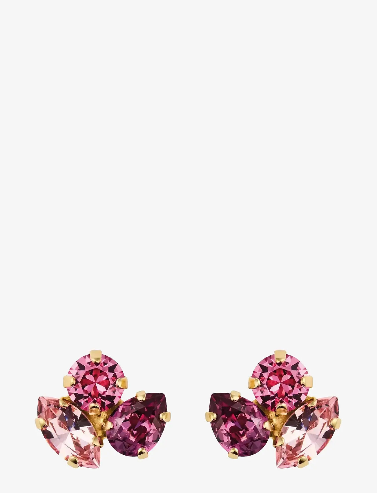 Caroline Svedbom - ANA EARRINGS GOLD - naastkõrvarõngad - dark rose combo - 0