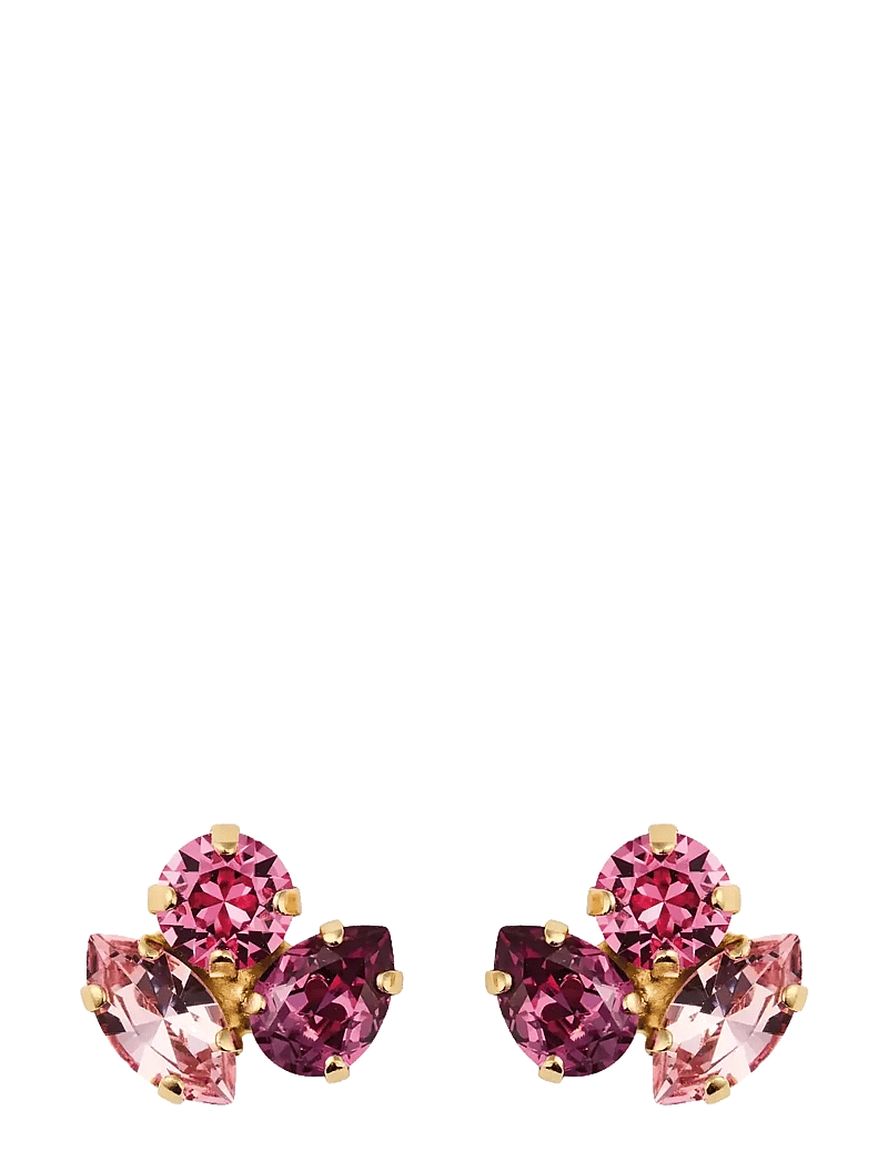Caroline Svedbom - ANA EARRINGS GOLD - naastkõrvarõngad - dark rose combo - 0