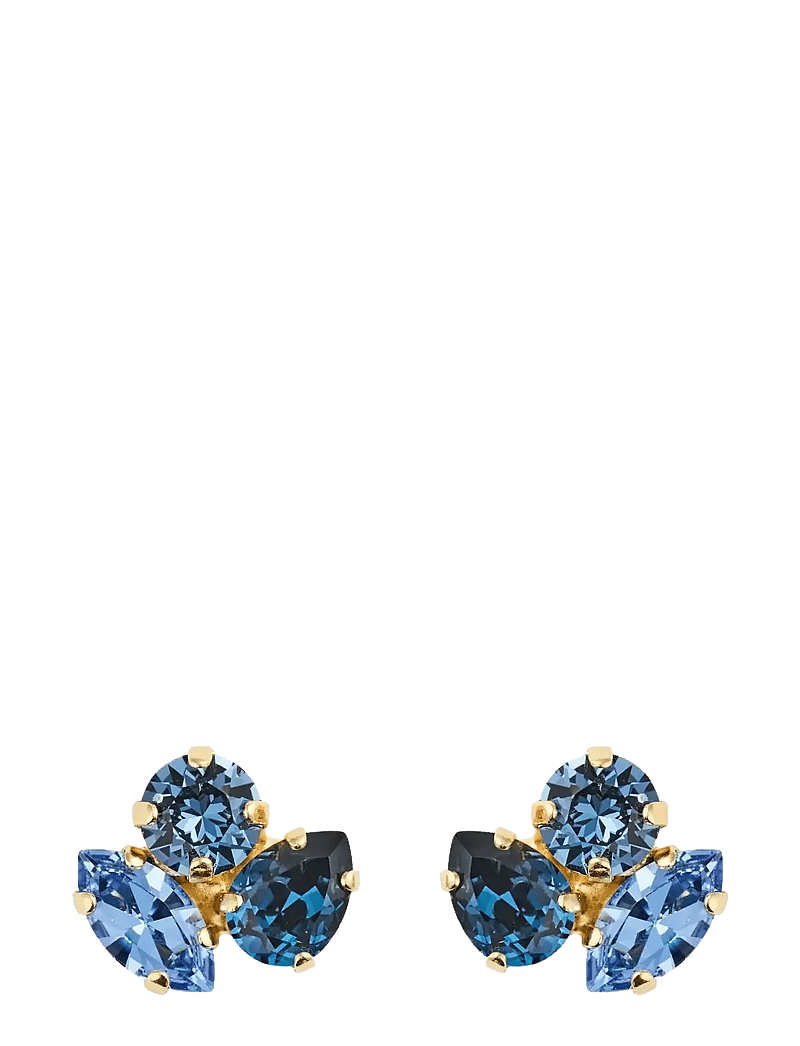 Caroline Svedbom - ANA EARRINGS GOLD - naastkõrvarõngad - denimblue combo - 1