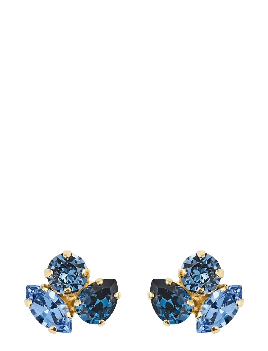 Caroline Svedbom - ANA EARRINGS GOLD - naastkõrvarõngad - denimblue combo - 1