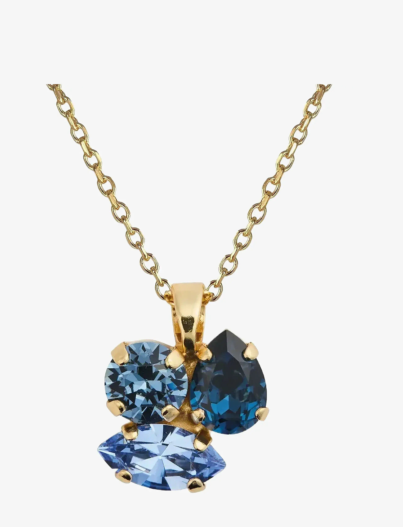 Caroline Svedbom - ANA NECKLACE GOLD - kedjehalsband - denimblue combo - 0